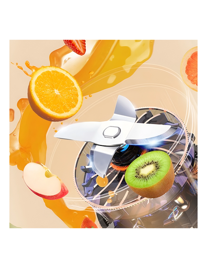 Mini portable glass blender, aqua green