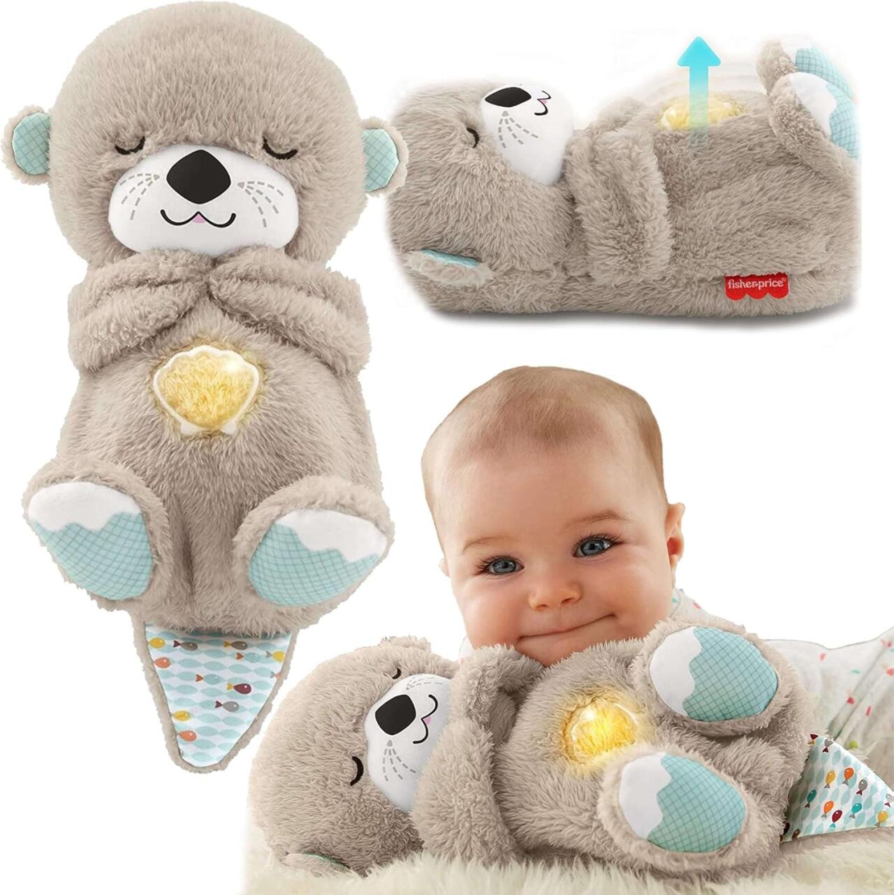 Interactive Baby Otter Sleep Toy – Breathing and Musical Otter Plush