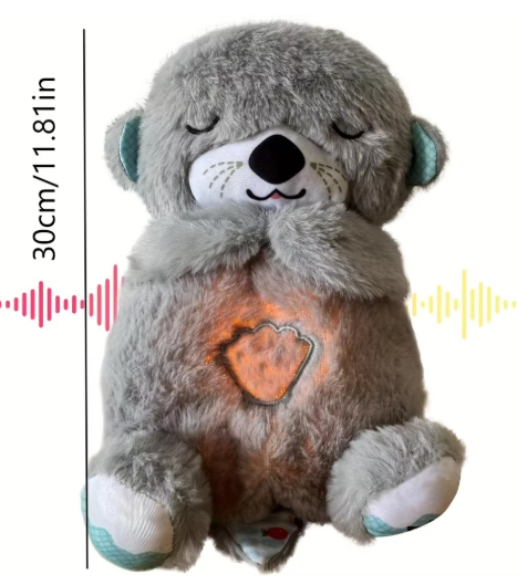 Interactive Baby Otter Sleep Toy – Breathing and Musical Otter Plush