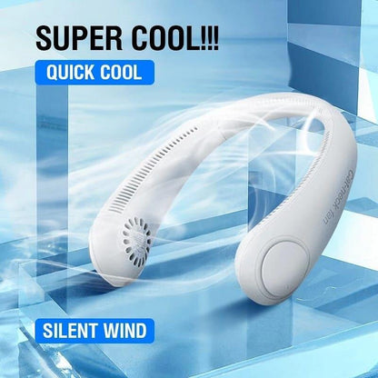 Bladeless Portable Neck Fan – Quiet and Safe Cooling for Any Time