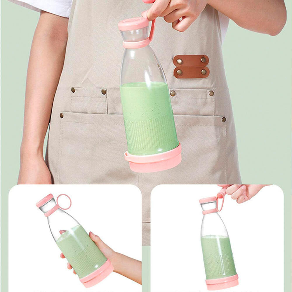 Mini portable glass blender, aqua green