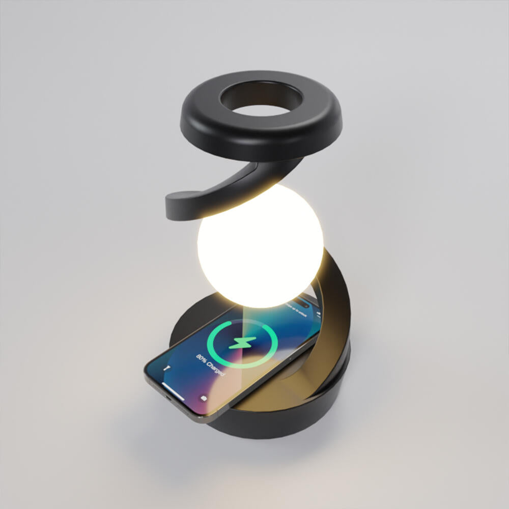 3D Levitating Moon Lamp with Wireless Charging and Dimmable Light – Modern and Magical Decor